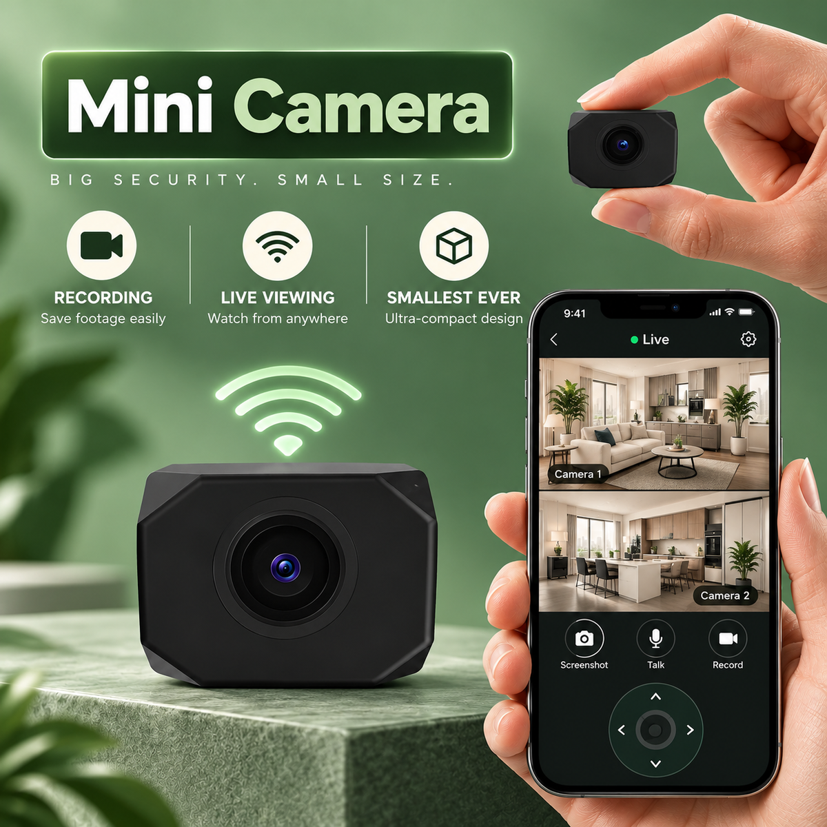 Mini Wi-Fi Smart Monitoring Camera